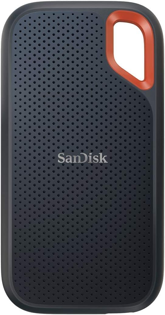 SanDisk Extreme Portable SSD V2 SDSSDE61-4T00-GH25 4TB USB 3.2 Gen2, Up to 1050MB/s Read Speed, Splashproof & Dustproof