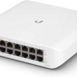 Ubiquiti Networks UniFi USW-Lite-16-PoE Switch with 16 RJ45 Ports, 802.3af PoE+, Layer 2 Gigabit Ethernet