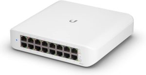 Ubiquiti Networks UniFi USW-Lite-16-PoE Switch with 16 RJ45 Ports, 802.3af PoE+, Layer 2 Gigabit Ethernet