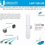 UBNT Systems LiteAP AC LAP-120-US 2x2 MIMO Airmax ac Sector Access Point LAP-120-US