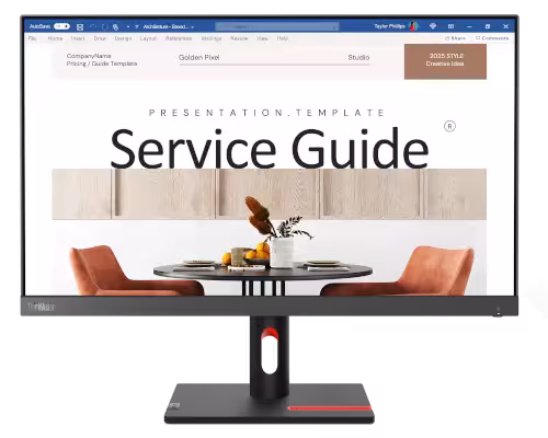LENOVO ThinkVision S24i-30 23.8" IPS Full HD Monitor (63DEKAR3WW) with HDMI, VGA, 3 Years Warranty