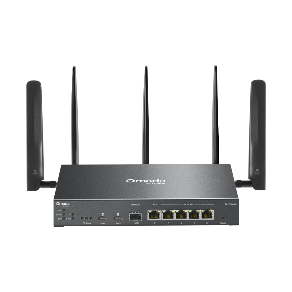 TP-Link ER706W-4G Omada 4G+ Cat6 AX3000 Wi-Fi 6 Gigabit VPN Gateway with 512MB DDR4 RAM and 256MB Flash - Image 3