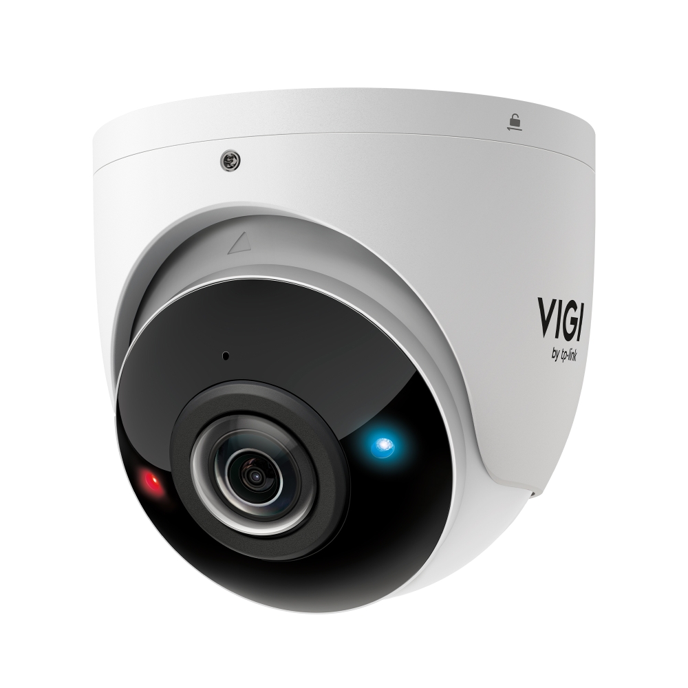 InSight S485PI VIGI 8MP IR Panoramic Turret Network Camera with 8MP Sensor, 1.65mm Lens, and Two-Way Audio