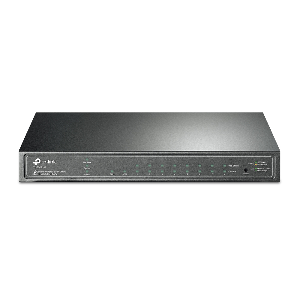 TP-Link JetStream TL-SG2210P 10-Port Gigabit Smart Switch with 8-Port PoE+