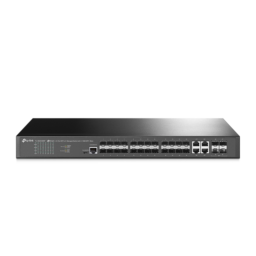 TP-Link JetStream TL-SG3428XF 24-Port SFP L2+ Managed Switch with 4 x 10GE SFP+ Slots