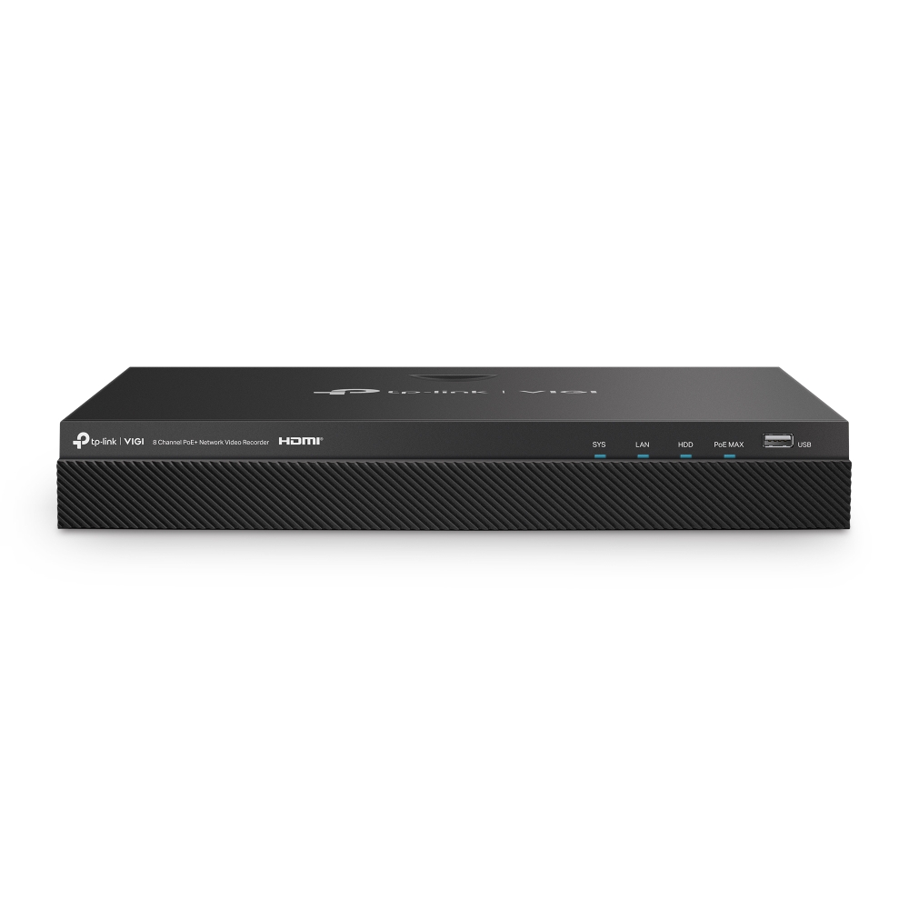 VIGI NVR2008H-8MP 8-Channel PoE+ Network Video Recorder with 8MP Support