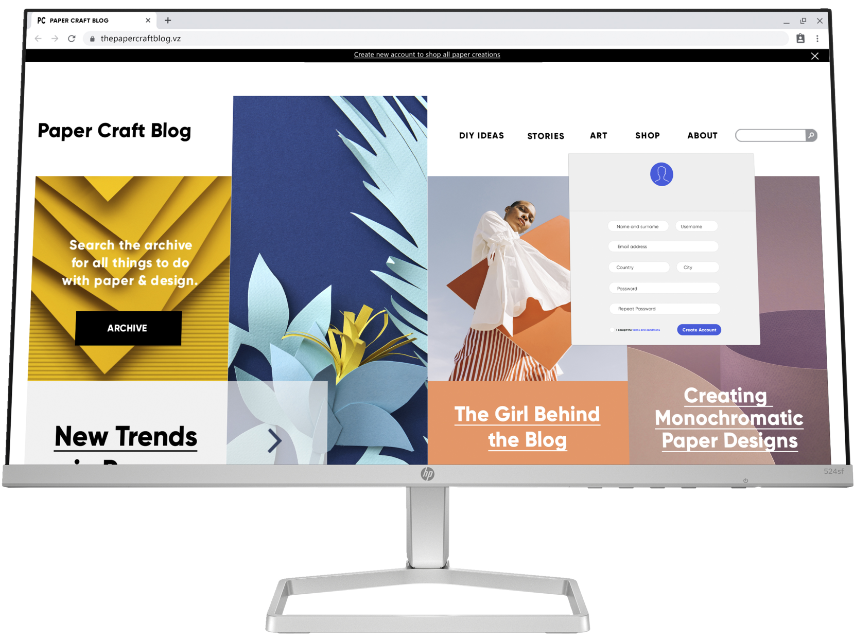 HP S5 524SF 23.8-inch FHD IPS Monitor with 300 nits Brightness and 1500:1 Contrast Ratio