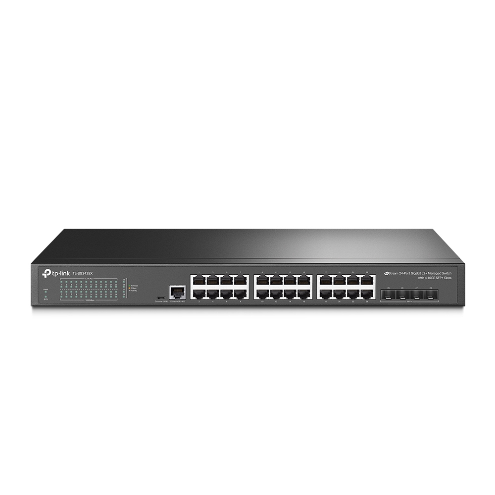 TP-Link JetStream TL-SG3428X 24-Port Gigabit L2+ Managed Switch with 4 10GE SFP+ Slots