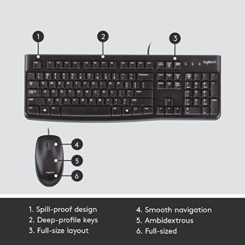 Logitech MK120 Wired Keyboard and Mouse Combo 920-002546 with USB Plug and Play, Full Size, English/Arabic Layout - Image 13