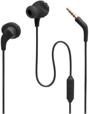 JBL Endurance Run 2 (JBLENDURRUN2BLK) Wired Sports In-Ear Headphones with IPX5 Waterproof, Flexsoft Technology, and Magnetic Buds