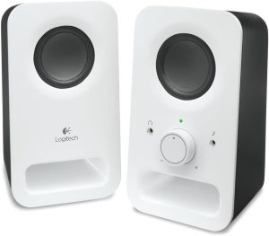 Logitech Z150 Compact Multimedia Stereo Speakers with 3.5mm Audio Input and Integrated Controls