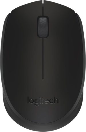 Logitech M171 Wireless Mouse with 2.4 GHz USB Mini Receiver, Optical Tracking, 12-Month Battery Life - Black