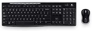 Logitech MK270 Wireless Combo Keyboard and Mouse with English Arabic Layout, 1000 DPI, Multimedia Keys, Compact Design