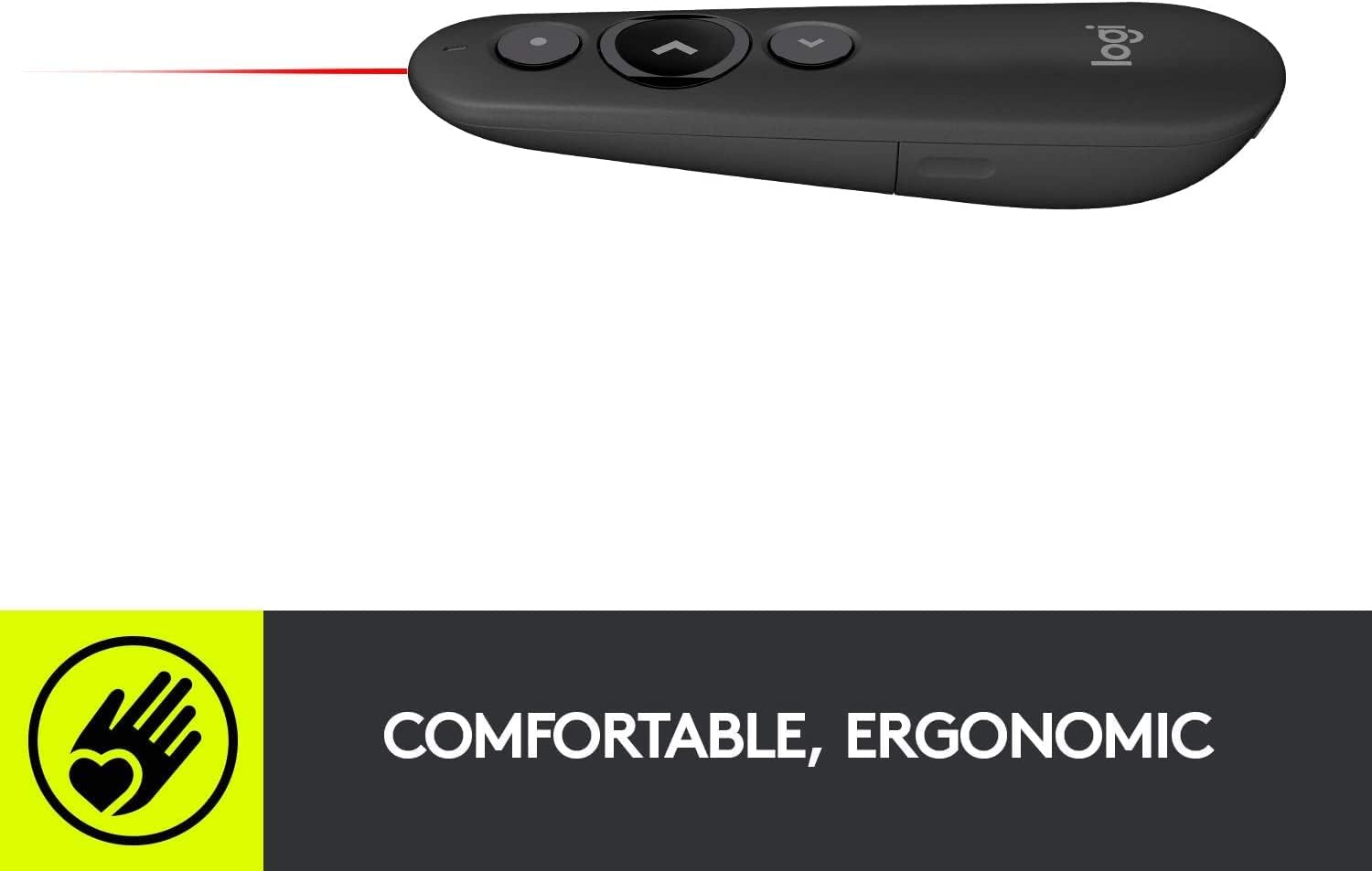 Logitech R500s Laser Presentation Remote Clicker with Dual Connectivity Bluetooth & USB - Image 3