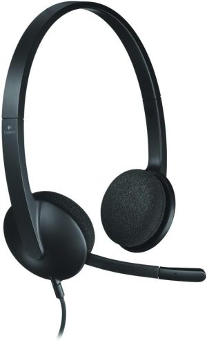 Logitech H340 Wired Headset with Noise-Cancelling Microphone, USB, Stereo, Black