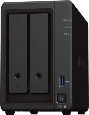 Synology DS723+ 16TB 2-Bay Desktop NAS with 2 x 8TB HAT3300 Drives