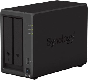 Synology DS723+ 2-Bay DiskStation NAS with AMD Ryzen R1600 Dual-Core, 2GB RAM, 2x RJ-45 1GbE LAN Ports - 16TB Bundle (2x 8TB WD Red Plus)