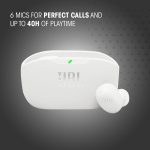 JBL Wave Buds 2 True Wireless Earbuds JBLWBUDS2WHT with Bluetooth 5.3, 40H Battery, 4-Mic Technology