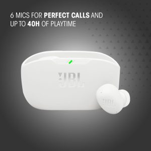 JBL Wave Buds 2 True Wireless Earbuds JBLWBUDS2WHT with Bluetooth 5.3, 40H Battery, 4-Mic Technology