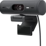 Logitech Brio 500 Webcam - Full HD, Auto Light Correction, Dual Noise Reduction Mics, USB-C