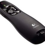 Logitech R400 Wireless Presentation Remote with 2.4 GHz USB Receiver, Red Laser Pointer, 15-Meter Range, 6 Buttons, Battery Indicator