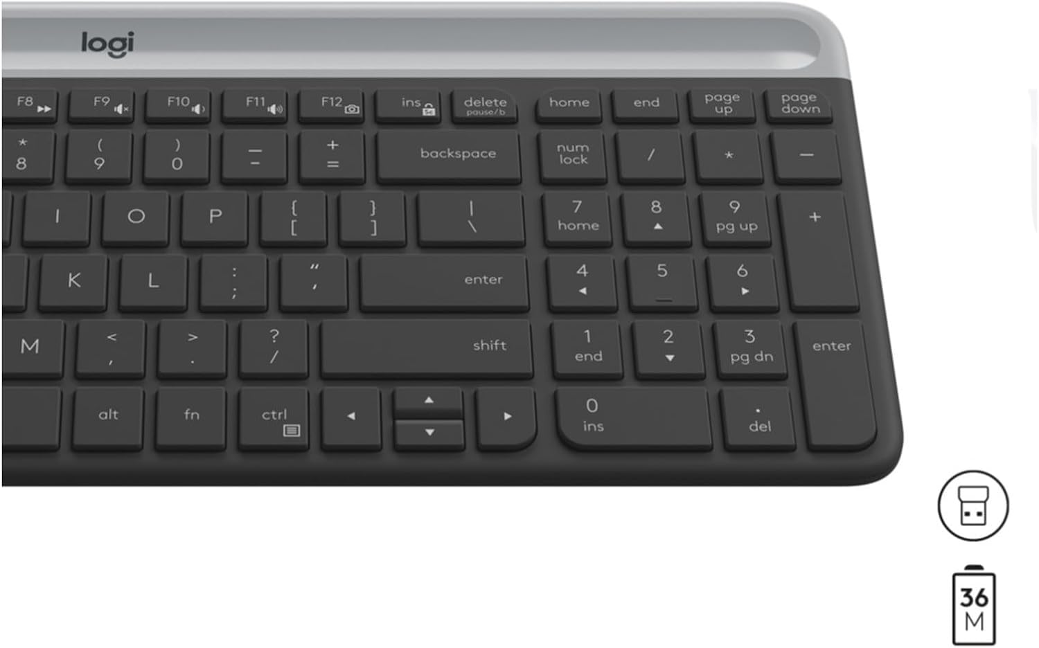 Logitech MK470 Slim Wireless Keyboard and Mouse Combo - Ultra Quiet, 2.4 GHz Wireless, Compact Layout - Image 5