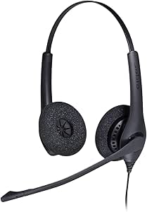 Jabra BIZ 1500 QD Duo Headset - Durable Wired Headset with Noise-Cancelling Microphone