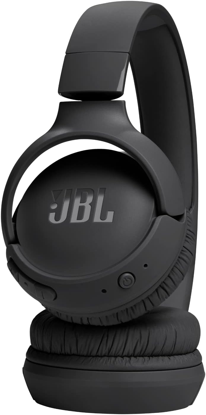 JBL Tune 520BT Wireless On-Ear Headphones with Pure Bass, 57H Battery Life, Speed Charge - Model JBLT520BTBLKEU - Image 5