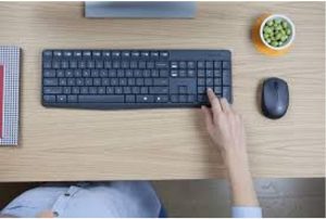 Logitech MK235 Wireless RF Keyboard and Mouse Combo - Black