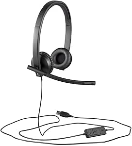 Logitech USB Headset H570e Stereo - USB Connectivity, Leather Ear Pads