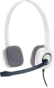 Logitech H150 Wired Stereo Headset 981-000350 with Noise-Cancelling Mic, Dual 3.5mm Jacks