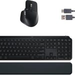 Logitech MX Keys S Combo - Wireless Keyboard and Mouse with Wrist Rest