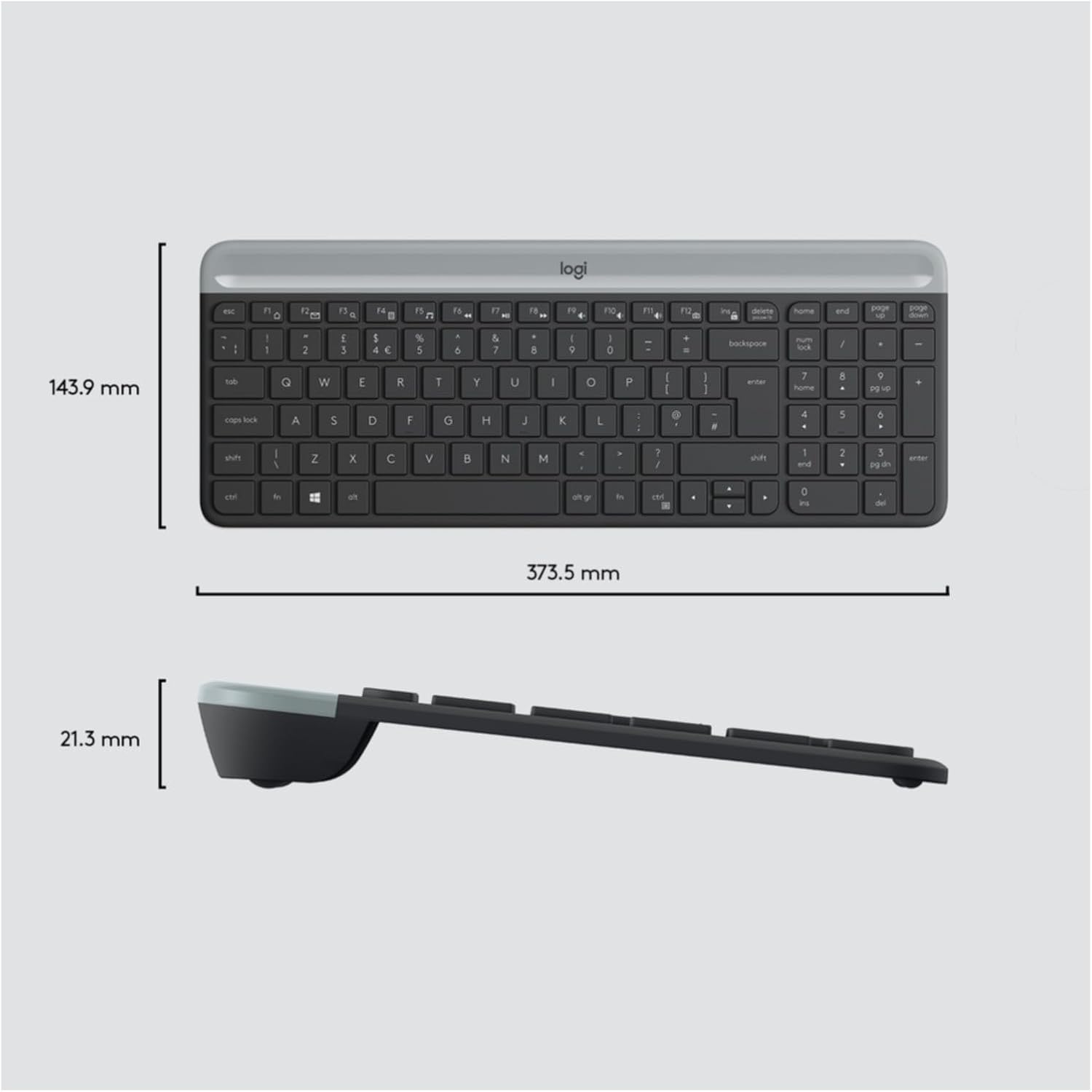 Logitech MK470 Slim Wireless Keyboard and Mouse Combo - Ultra Quiet, 2.4 GHz Wireless, Compact Layout - Image 6