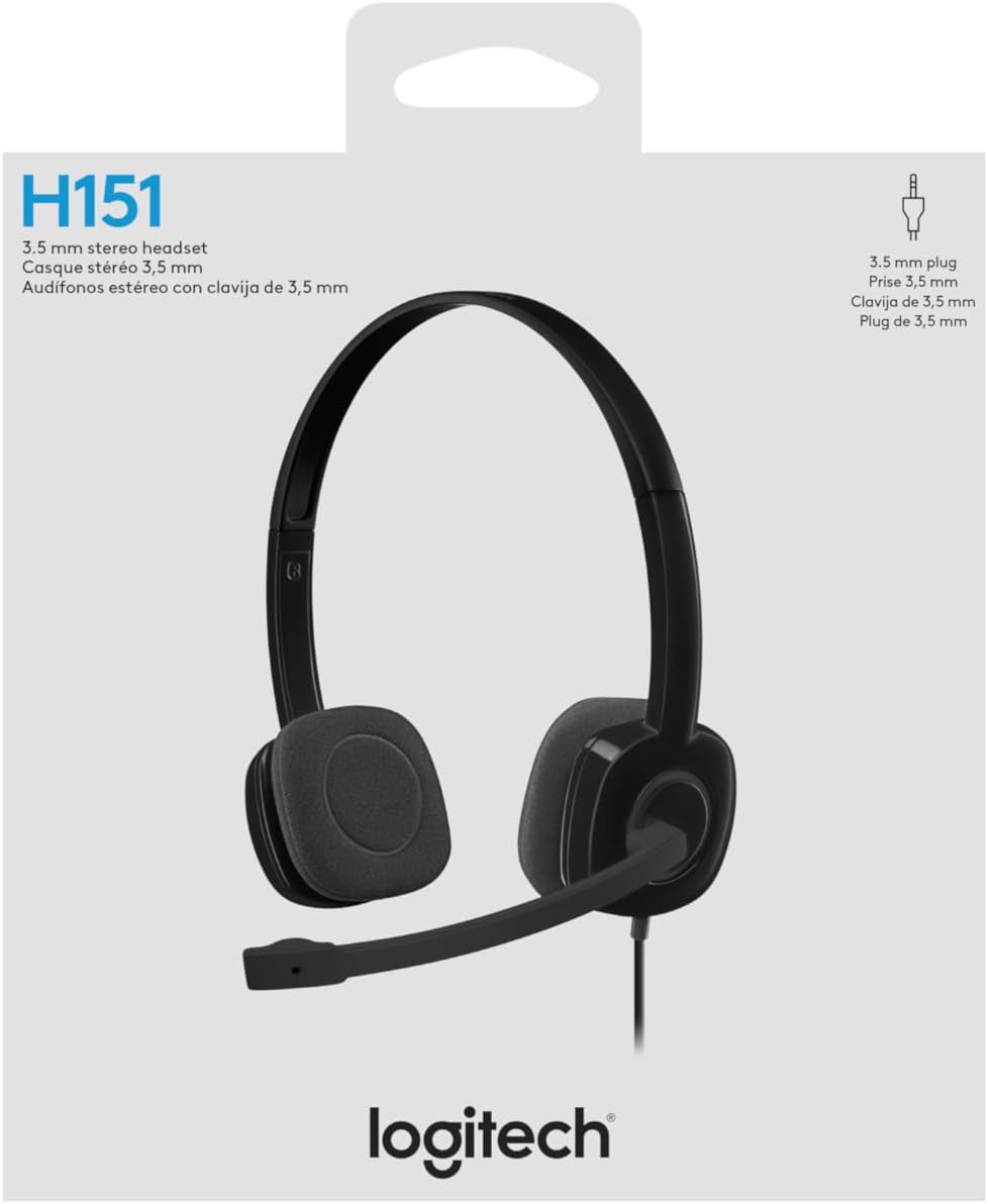 Logitech H151 Wired Headset 981-000589, Stereo with Rotating Noise Cancelling Microphone, 3.5 mm Jack - Image 6