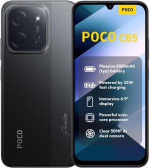 POCO C85 Black - 8GB RAM, 256GB Storage