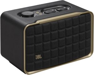 JBL Authentics 200 JBLAUTH200BLKUK - Retro Smart Bluetooth Speaker with Wi-Fi, Voice Assistant, and Powerful Sound