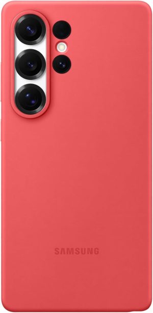 Samsung Galaxy S25 Ultra Genuine Silicone Phone Case – Model, Red