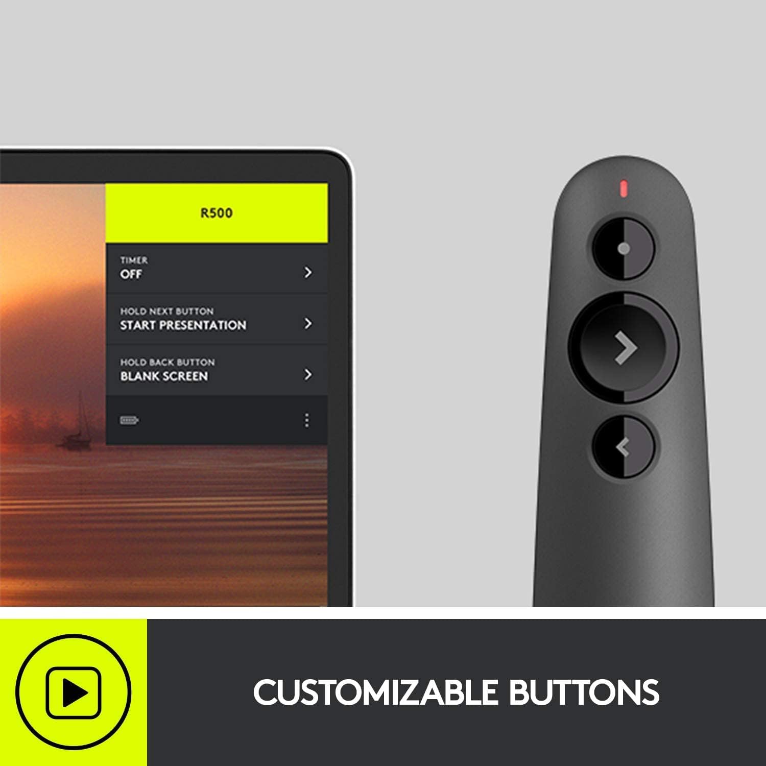 Logitech R500s Laser Presentation Remote Clicker with Dual Connectivity Bluetooth & USB - Image 6