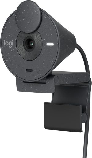 Logitech Brio 300 Full HD Webcam with Privacy Shutter, Noise Reduction Mic, USB-C
