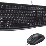 Logitech MK120 Wired Keyboard and Mouse Combo 920-002546 with USB Plug and Play, Full Size, English/Arabic Layout
