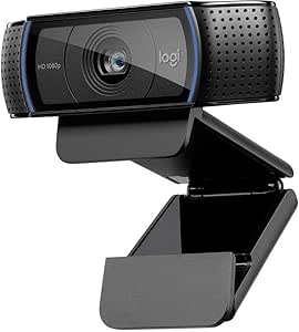 Logitech C920 HD Pro Webcam Black (960-000768) - Full HD Video, Stereo Audio
