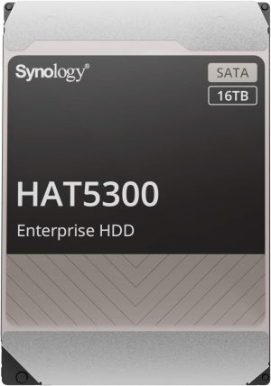 Synology HAT5300-16T 16TB 3.5" SATA 7,200 rpm Enterprise Grade HDD with 2.5 Million Hours MTTF and 5 Year Warranty