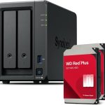 Synology DS725+ 2-Bay DiskStation NAS with Ryzen R1600, 4GB RAM, 2.5GbE & 1GbE Ports, 2x M.2 NVMe - 8TB Bundle with 2x 4TB WD Red Plus