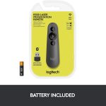 Logitech R500s Laser Presentation Remote Clicker with Dual Connectivity Bluetooth & USB