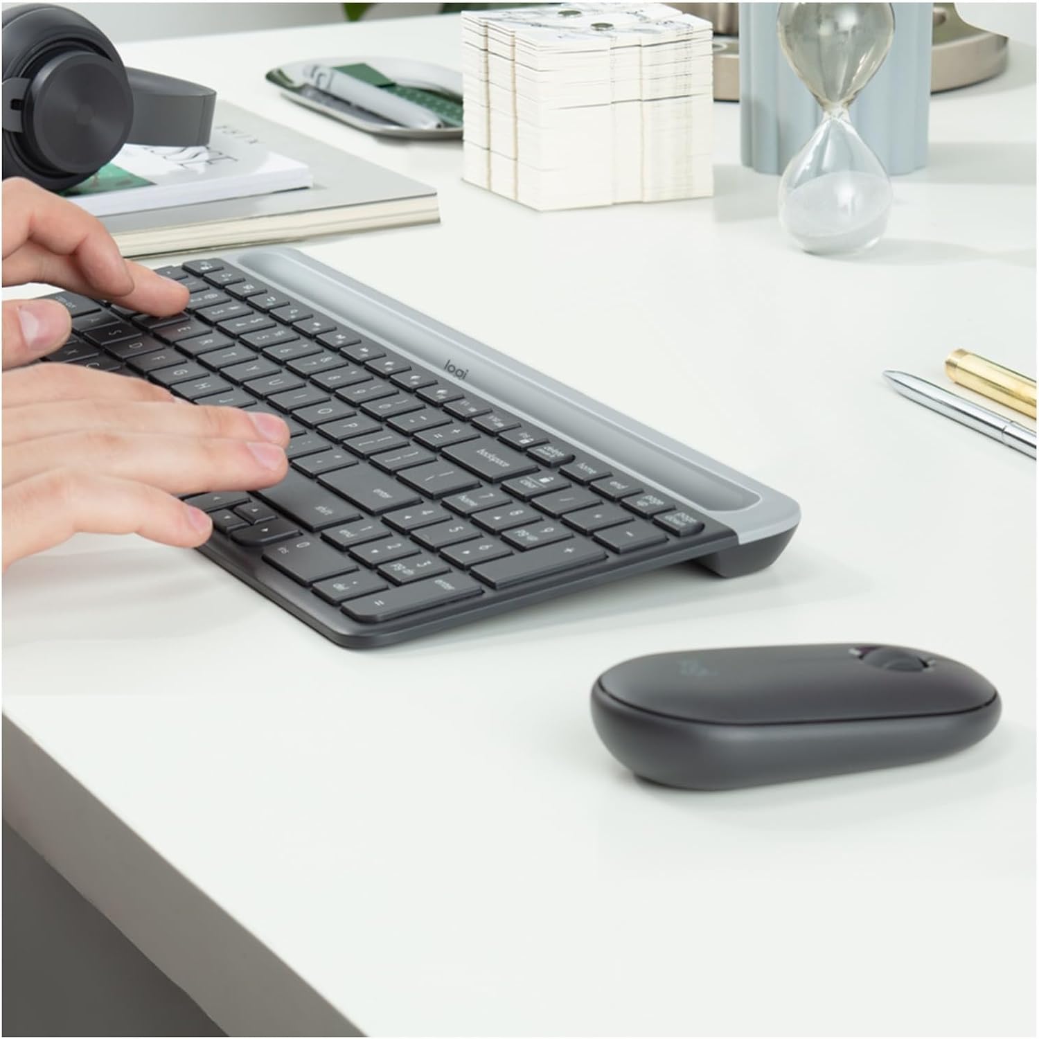 Logitech MK470 Slim Wireless Keyboard and Mouse Combo - Ultra Quiet, 2.4 GHz Wireless, Compact Layout - Image 2