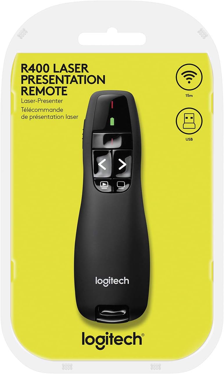 Logitech Wireless Presenter R400 with Laser Pointer, Black - Image 9
