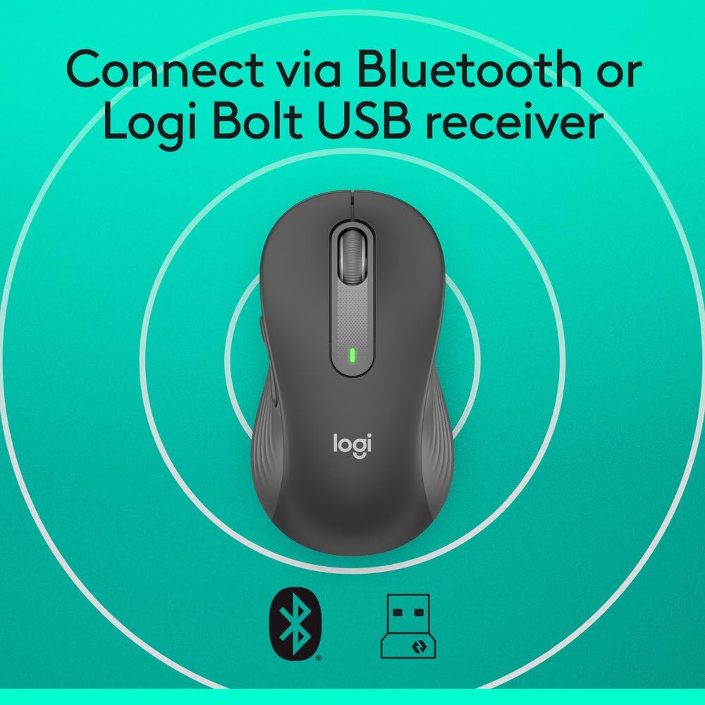 Logitech Signature M650 Wireless Mouse - Silent Clicks, Customisable Side Buttons, Bluetooth, 2-Year Battery - Image 6
