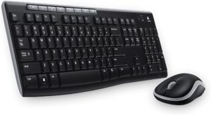 Logitech MK270 Wireless Keyboard and Mouse Combo - 2.4 GHz Wireless, 8 Multimedia Keys, 2-Year Battery Life