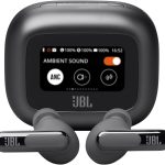 JBL Live Beam 3 True Wireless Noise-Cancelling Earbuds JBLLIVEBEAM3BLK with Smart Charging Case, Black