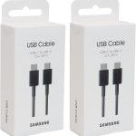 Samsung Galaxy USB-C Fast Charging Cable – 3A, 1.8m, Fast Data Transfer, Black, 2 Pack